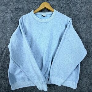 Pro Spirit Sweatshirt Mens XL Blue Vintage Blank Fleece Crew Neck Pullover